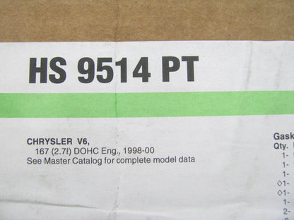 Fel-pro HS9514PT Cylinder Head Gasket Set For 1998-2000 Chrysler 2.7L-V6