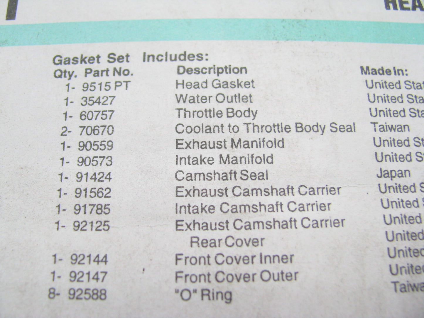 Fel-Pro HS9515PT Cylinder Head Gasket 1987-91 Oldsmobile 88-91 Pontiac 2.3L I4