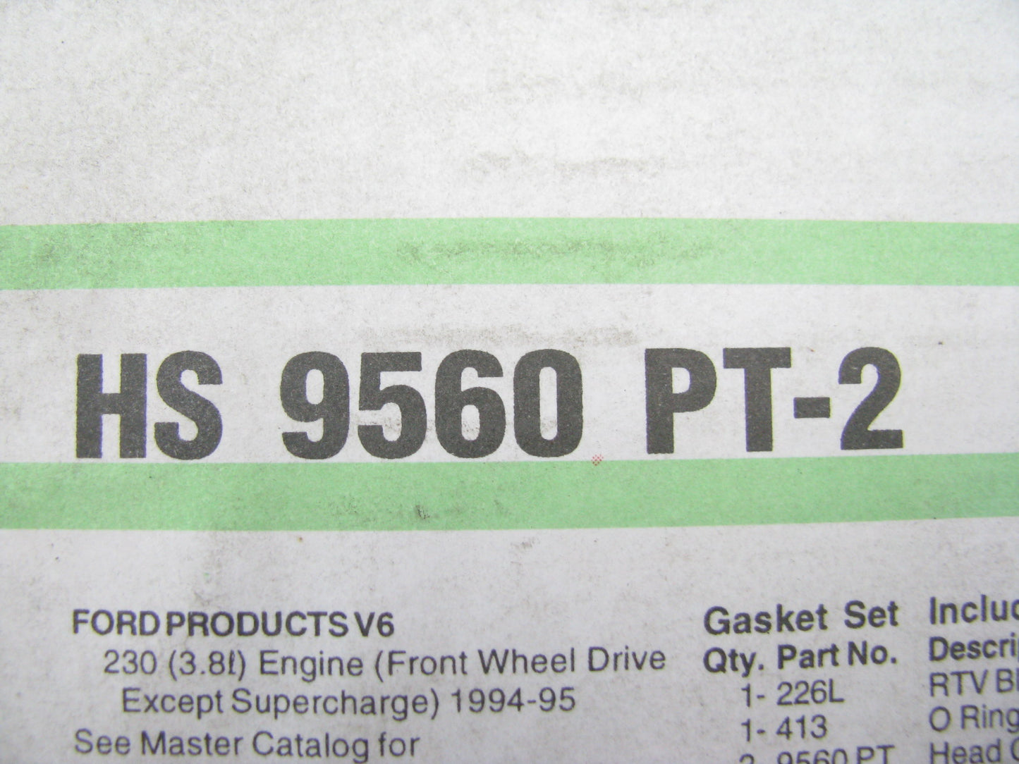 Fel-pro HS9560PT2 Engine Cylinder Head Gasket Set 1994-95 Ford 3.8L V6