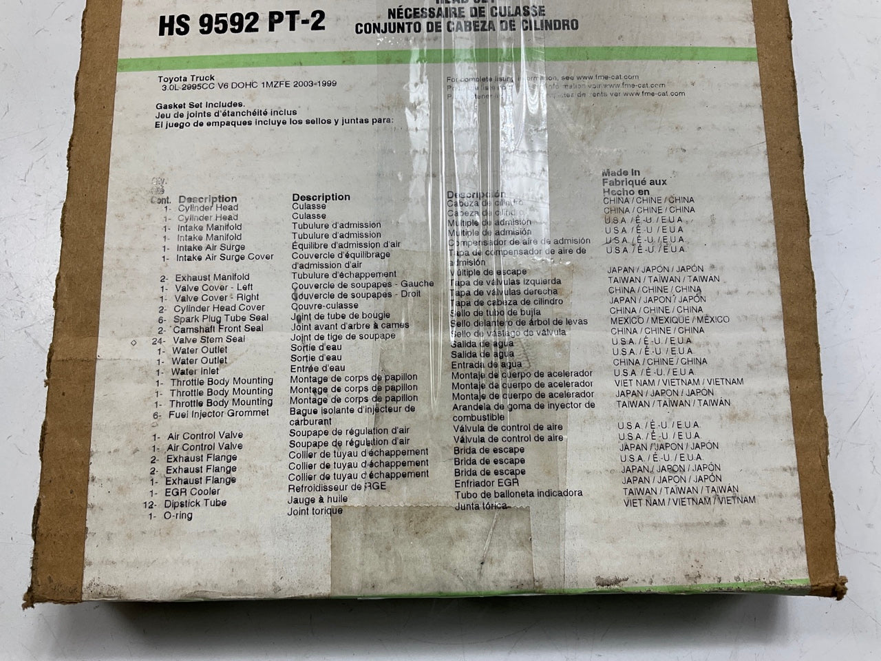 Fel-pro HS9592PT-2 Cylinder Head Gasket Set - 1999-2003 Lexus RX300 1MZFE
