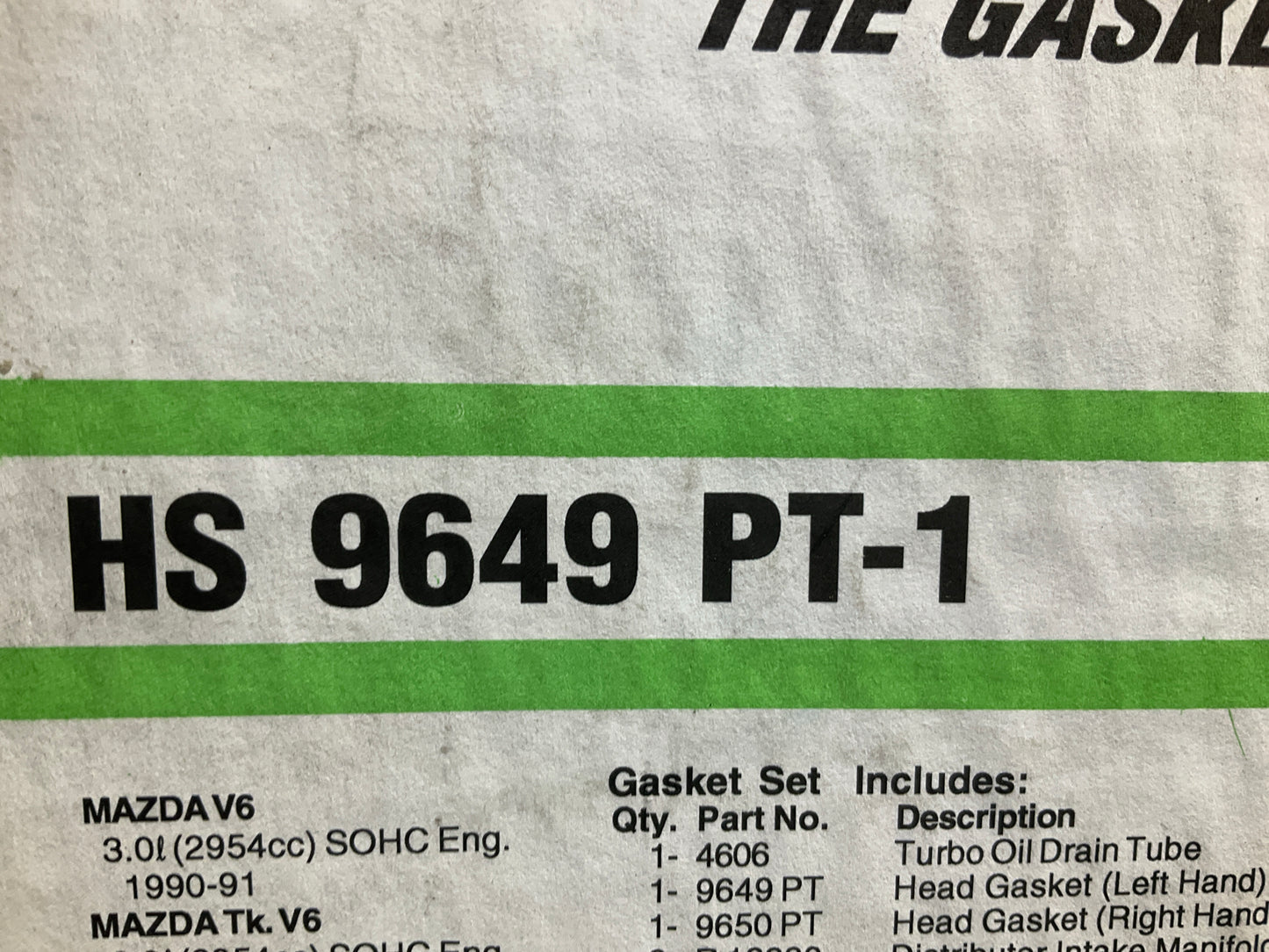 Fel-pro HS9649PT-1 Cylinder Head Gasket Set For 1989-1998 Mazda 3.0L-V6