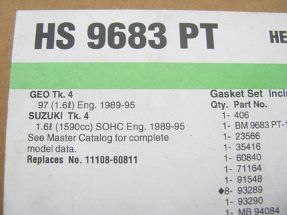 Fel-pro HS9683PT Cylinder Head Gasket Set For 1989-1995 GM Suzuki 1.6L-L4
