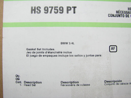 Fel-pro HS9759PT Cylinder Head Gasket Set For 1985-1993 BMW 3.5L I6