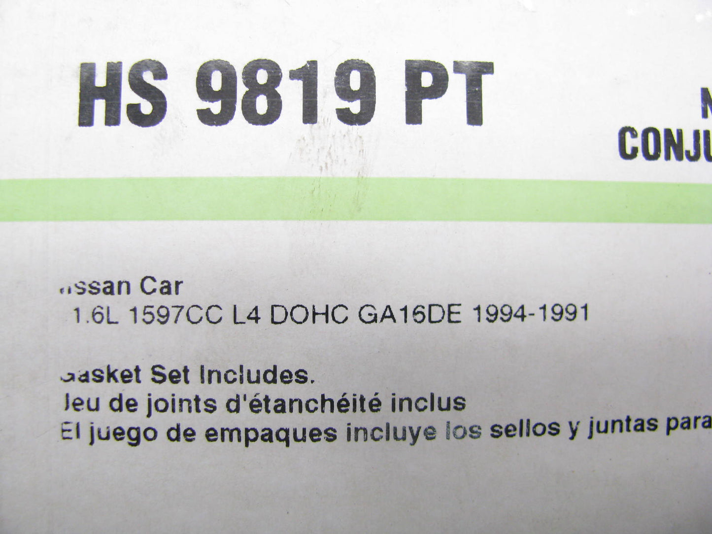 Fel-pro HS9819PT Cylinder Head Gasket Set For 1991-1994 Nissan 1.6L Sentra, NX