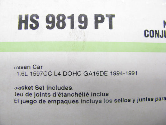 Fel-pro HS9819PT Cylinder Head Gasket Set For 1991-1994 Nissan 1.6L Sentra, NX