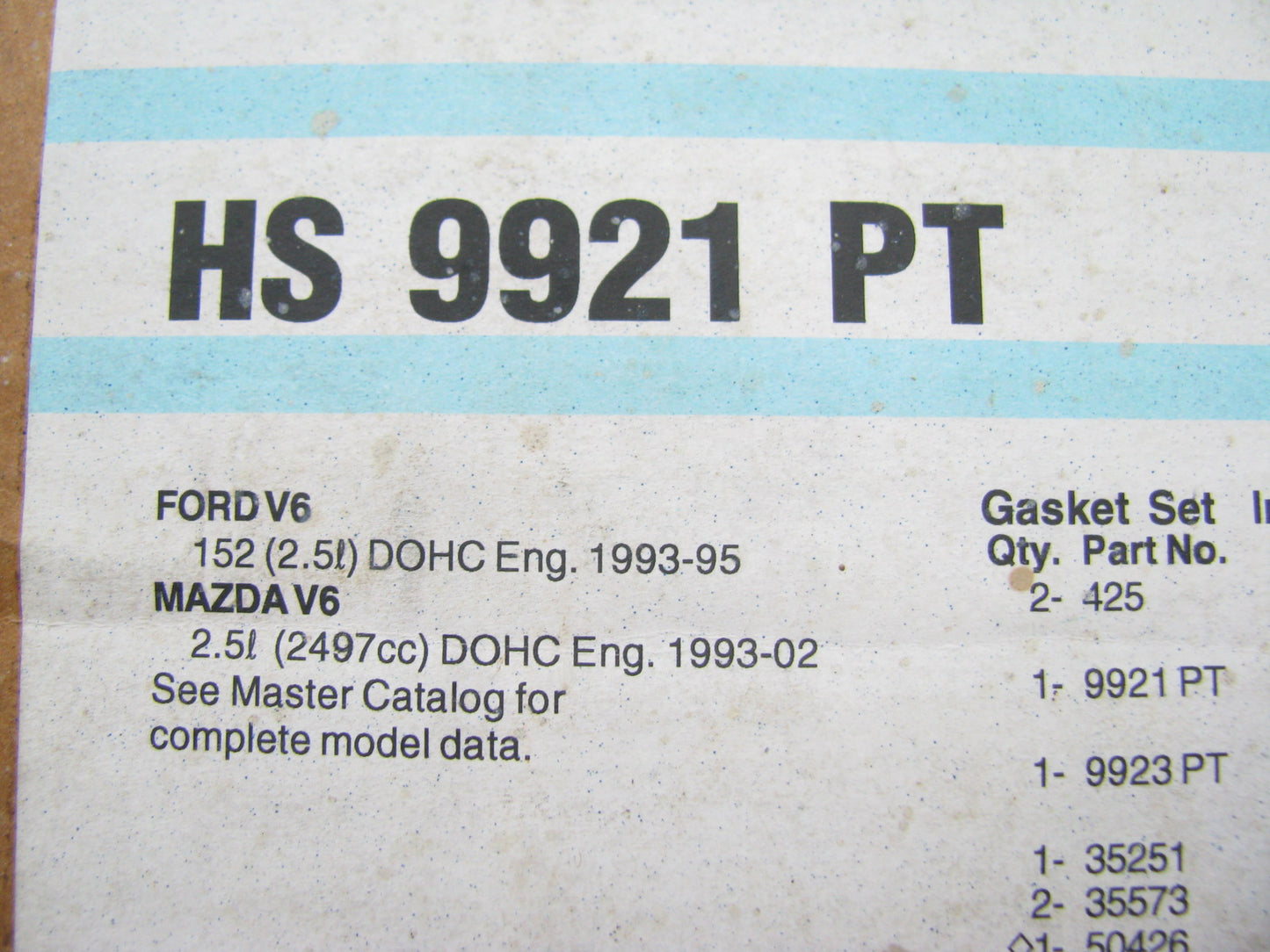 Fel-pro HS9921PT Engine Cylinder Head Gasket Set 1993-02 Ford Mazda 2.5L