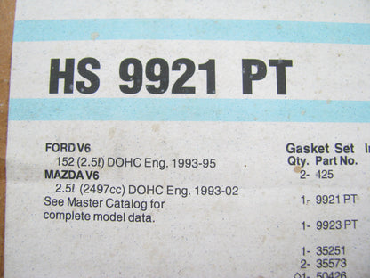 Fel-pro HS9921PT Engine Cylinder Head Gasket Set 1993-02 Ford Mazda 2.5L