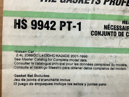 Fel-pro HS9942PT1 Cylinder Head Gasket Set For 1996-2001 Nissan Altima 2.4L KA24