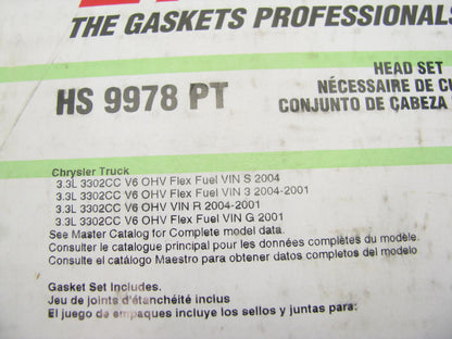 Fel-pro HS9978PT Cylinder Head Gasket Set For 2001-2004 Chrysler 3.3L-V6