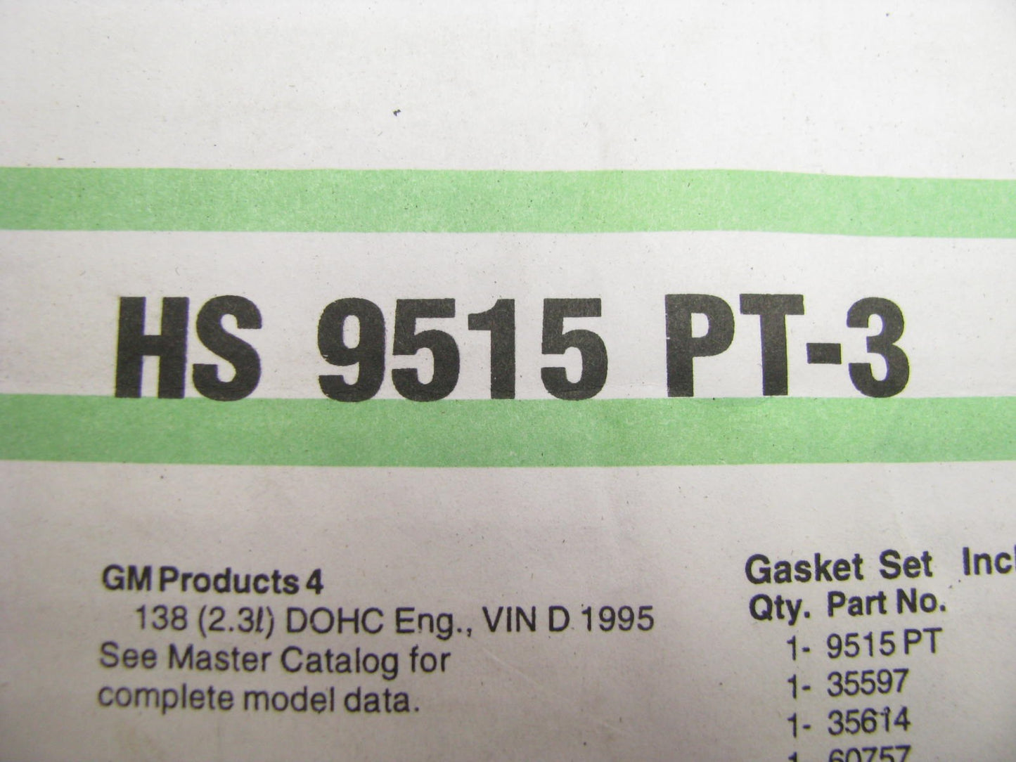 Fel-pro HS9515PT3 Cylinder Head Gasket Set - 1995 GM 2.3L DOHC