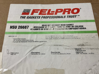 Fel-pro HSU26687 Cylinder Head Gasket Set For 2002-2006 BMW 2.5L-L6