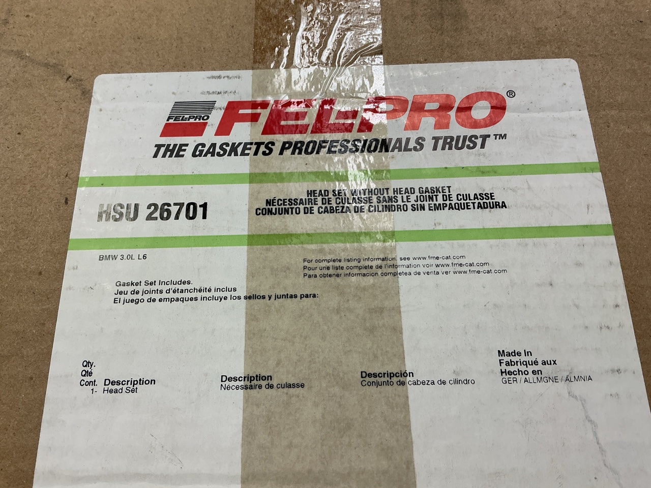 HEAD SET WITHOUT HEAD GASKET - Fel-pro HSU26701 Cylinder Head Gasket Set