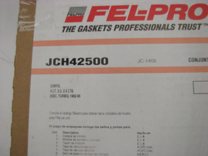 Fel-pro JCH42500 Engine Full Gasket Set For 1982-1995 Chrysler 2.2L 2.5L-L4