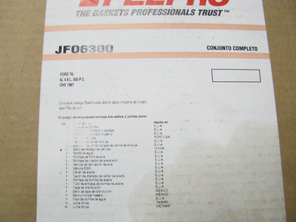 Fel-pro JF06300 Full Engine Gasket Set - 1987 Ford Truck 300 4.9L-L6