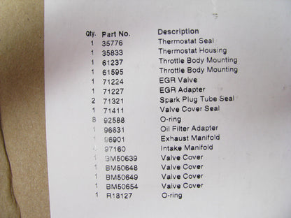 Fel-pro JR2500FDT Gasket Set: Valve Cover, Intake & Exhaust Manifold, Etc.