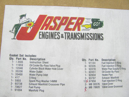 Fel-pro JR4078 Valve Cover Exhaust Manifold Gasket Set For 87-98 Chrysler 3.0L