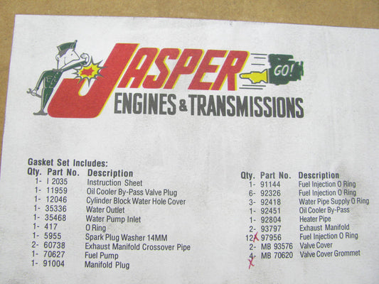 Fel-pro JR4078 Valve Cover Exhaust Manifold Gasket Set For 87-98 Chrysler 3.0L