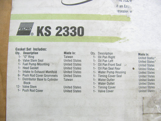 Fel-Pro KS2330 Engine Full Overhaul Rebuild Gasket Set 1965-1984 Ford 240 300-L6