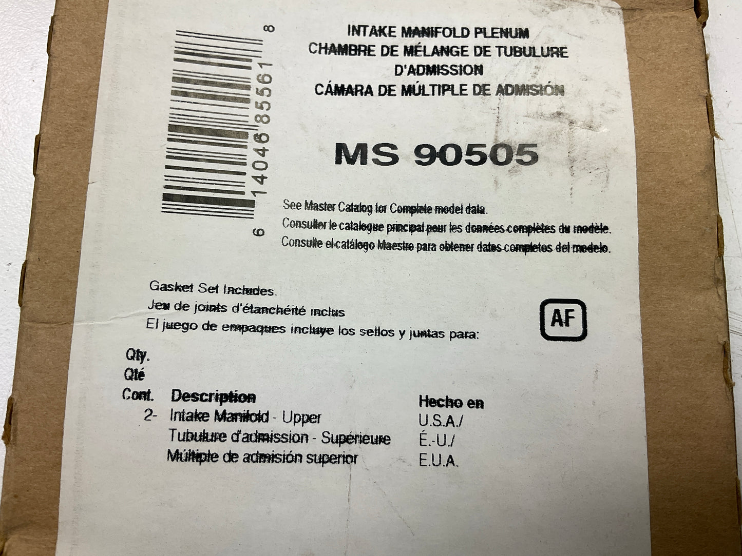 Fel-Pro MS90505 UPPER Fuel Injection Plenum Gasket 96-05 Pontiac Buick 3.1L 3.4L
