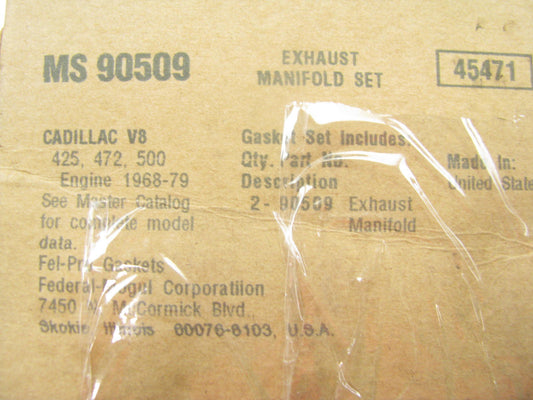 Fel-Pro MS90509 Engine Exhaust Manifold Gasket Set 1968-79 Cadillac 425 472 500