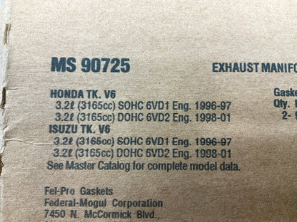 Fel-Pro MS90725 Exhaust Manifold Gasket Set 1996-2002 Honda Passpoer V6 DOHC