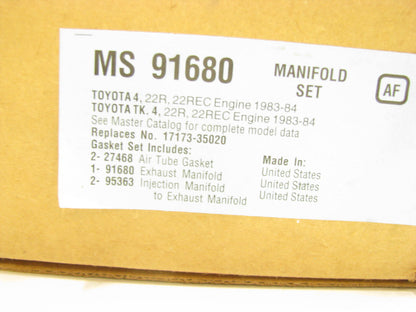 Fel-pro MS91680 Exhaust Manifold Gasket Set 1983-84 Toyota 2.4L 4-CYLINDER 22R