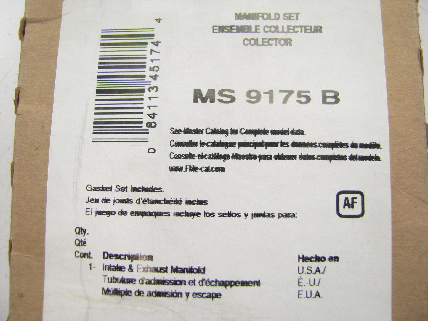 Fel-pro MS9175B Intake & Exhaust Combination Gasket - Continental 69  91 112-L4