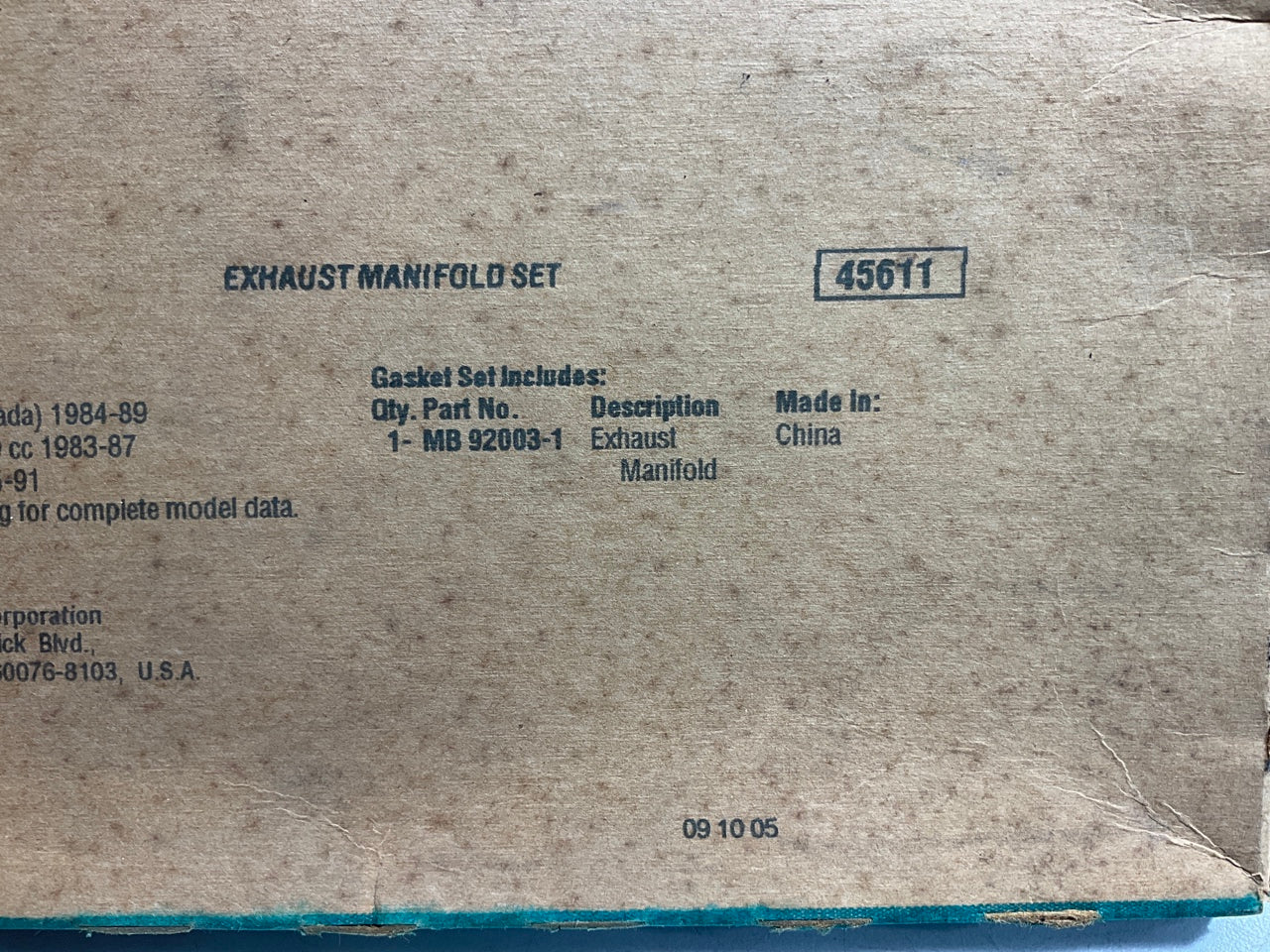 Fel-Pro MS92003 Exhaust Manifold Gasket 1983-90 Honda 1.6L 1.8L 2.0L I4