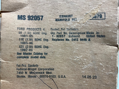 Fel-Pro MS92057 Exhaust Manifold Gasket - 1981-2004 Ford 1.6L 1.9L 2.0L-L4