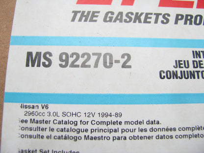 Fel-pro MS92270-2 Intake Manifold LOWER Gasket Set For 1989-1994 Nissan Maxima