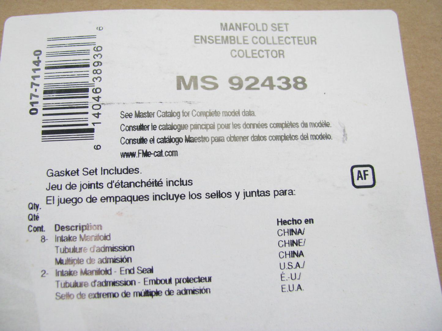 Fel-Pro MS92438 Engine Intake Manifold Gasket Set For 1997-05 Chevrolet LS1 LS6