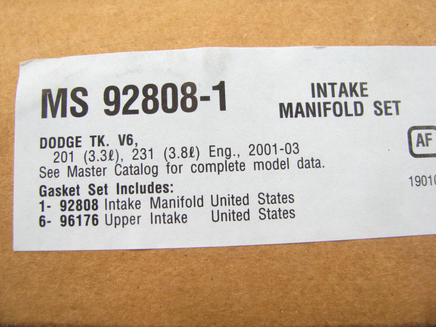 Fel-Pro MS92808-1 Engine Intake Manifold Gasket Set For 2007-10 Chrysler VW 3.8L