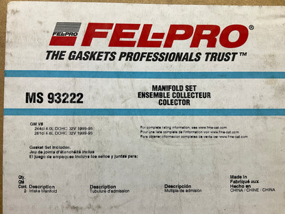 Fel-pro MS93222 Engine Intake Manifold Gasket Set 1994-1999 Cadillac 4.0L 4.6L