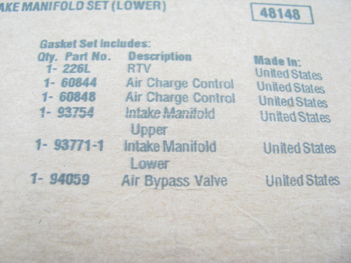 Fel-Pro MS93771 Intake Manifold Gasket Set - 1986-1992 Ford 177 2.9L V6