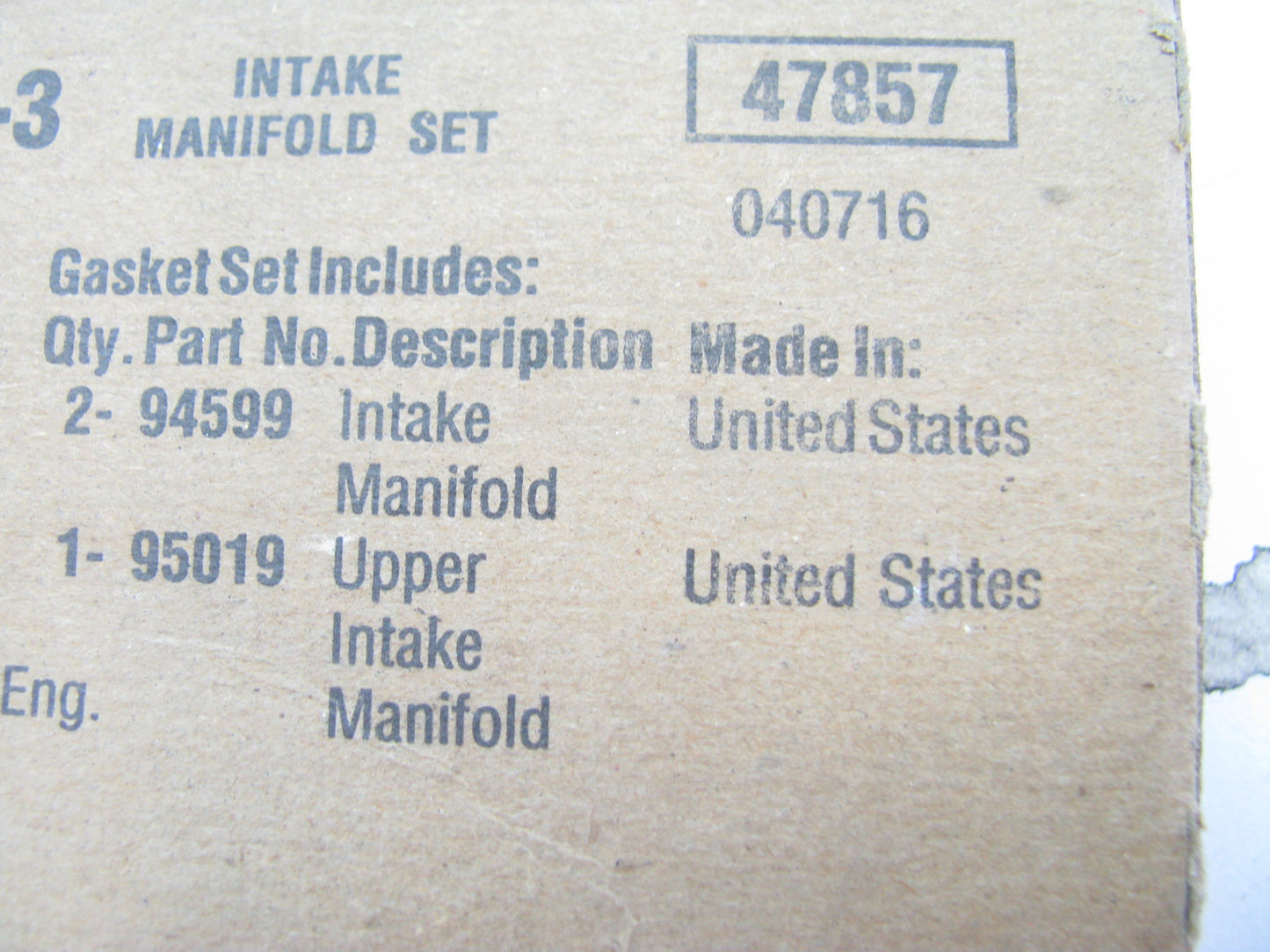 FEL-PRO MS93795-3 Intake Manifold Gasket Set For 1991-1999 Dodge Mitsubishi 3.0L