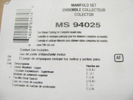 Fel-pro MS94025 Upper Fuel Injection Plenum Gasket Set 1999 Ford 6.8L V10