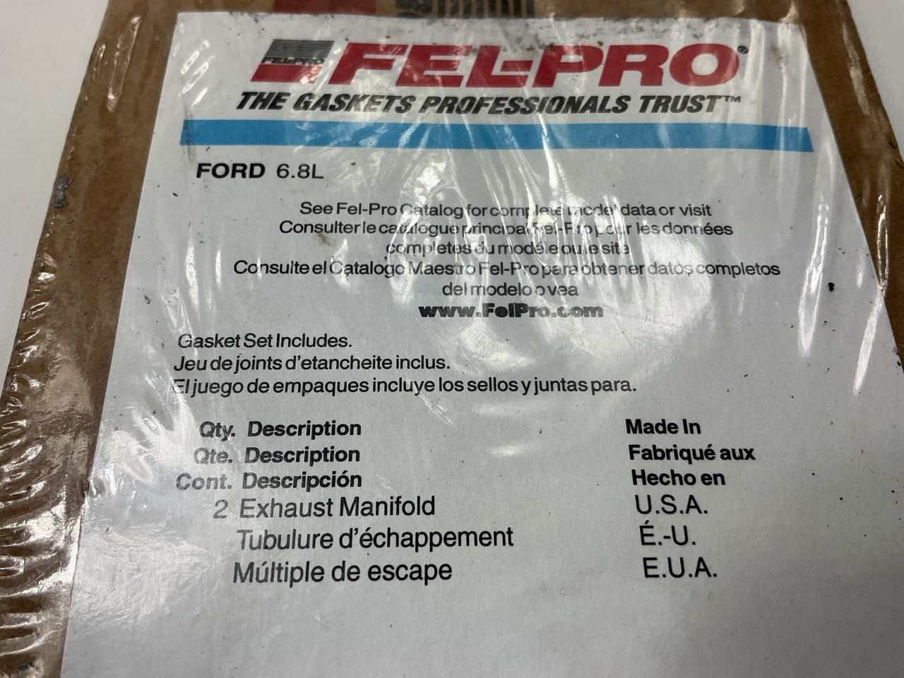 Fel-pro MS94108-1 Exhaust Manifold Gasket Set 1997-2017 Ford Triton 6.8L V10