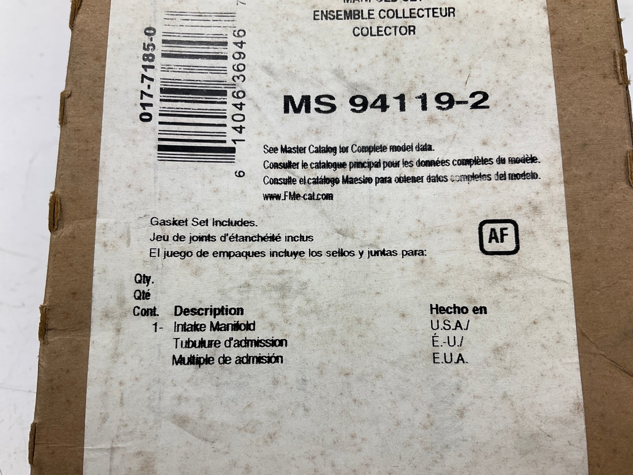 Fel-pro MS94119-2 Engine Intake Manifold Gasket Set 1988-1989 Honda 1.5L I4