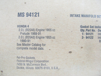 Fel-pro MS94121 Intake Manifold Gasket Set 1988-91 Honda Prelude 2.0L