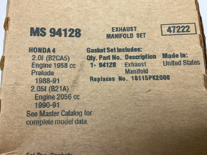 Fel-Pro MS94128 Exhaust Manifold Gasket 1988-91 Honda Prelude 2.0L 2.1L DOHC
