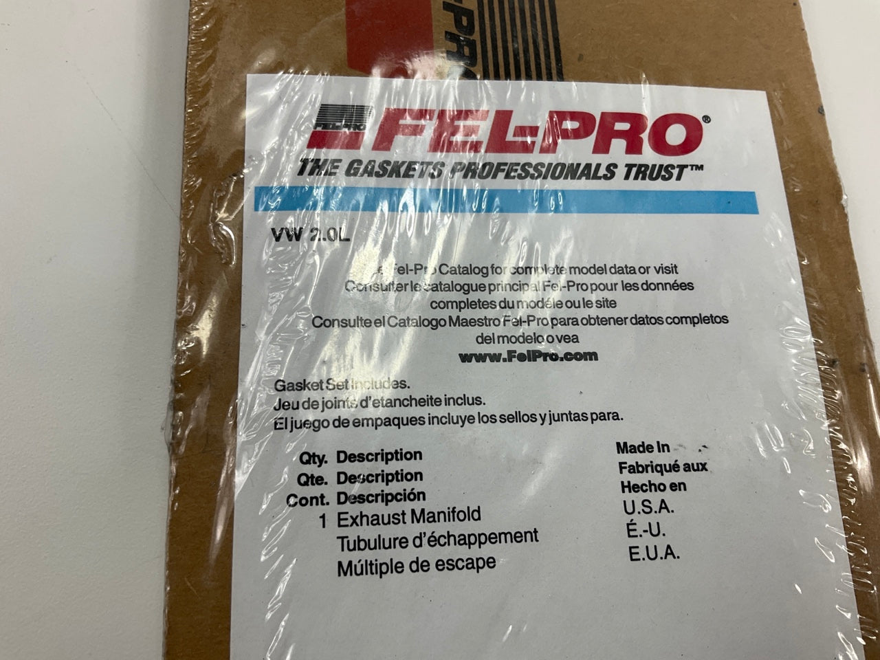 Fel-Pro MS94356 Exhaust Manifold Gasket For 1998-2005 VW 2.0L Gas Non-turbo