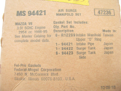 FEL-PRO MS94421 Fuel Injection Plenum Gasket Set -1988-1995 MAZDA 3.0L V6