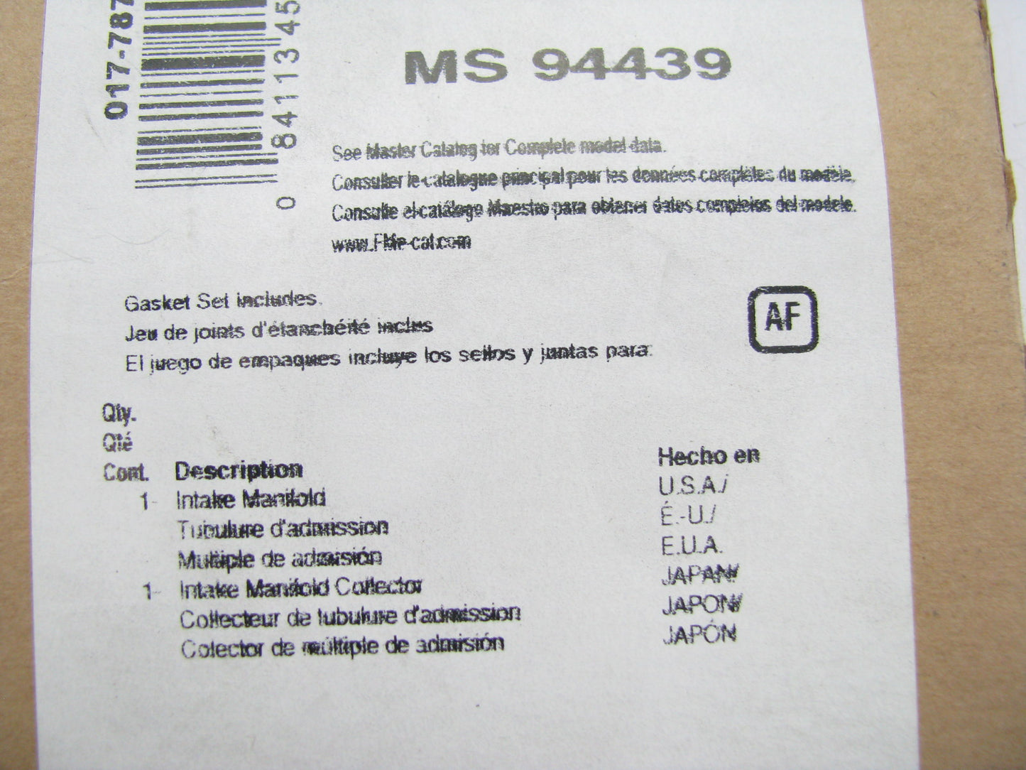 FEL-PRO MS94439 Engine Intake Manifold Gasket Set - 1989-1994 Mazda 2.6L I4