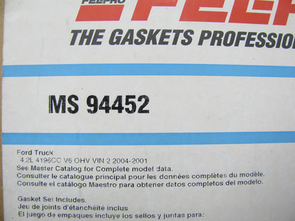 FEL-PRO MS94452 Fuel Injection Plenum Upper Gasket Set - 2001-2004 Ford 4.2L V6