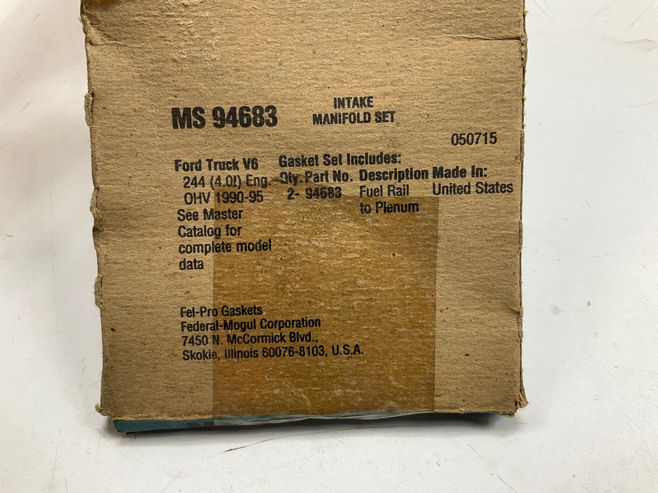 Fel-pro MS94683 Fuel Injeciton Cork Gasket UPPER Set 1990-1995 Ford 4.0L V6