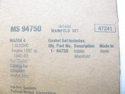 FEL-PRO MS94750 Engine Intake Manifold Gasket - 90-93 Mazda Miata 1.6L L4 DOHC