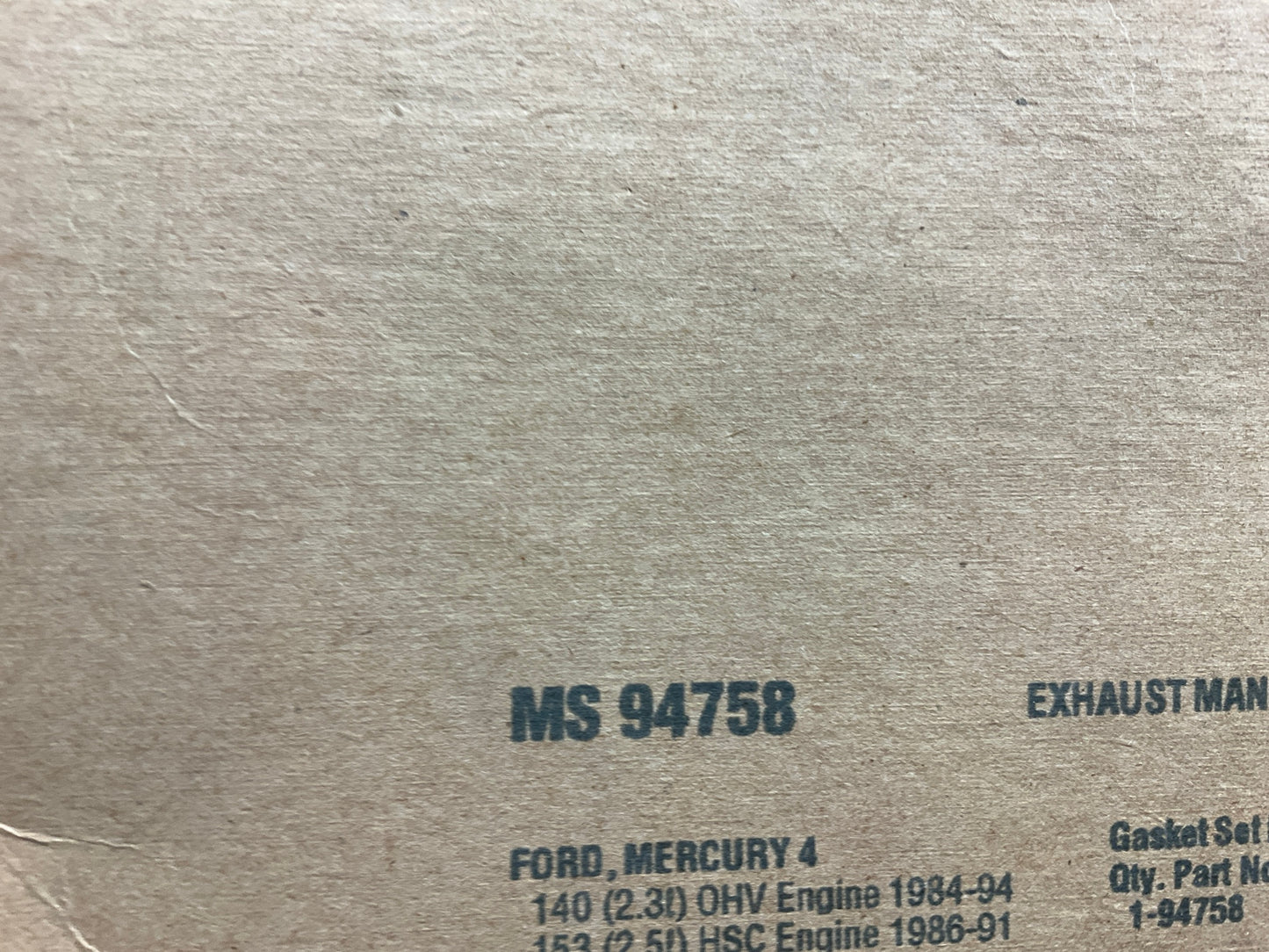 Fel-Pro MS94758 Exhaust Manifold Gasket For 1984-1994 Ford Mercury 2.3L 2.5L-L4