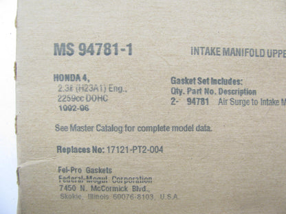 Fel-pro MS94781-1 Fuel Injection Plenum Collector Gasket Set