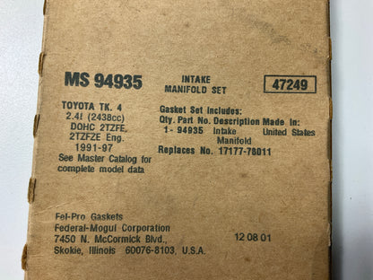 Fel-pro MS94935 Engine Intake Manifold Gasket for 1991-1997 Toyota Previa 2.4L
