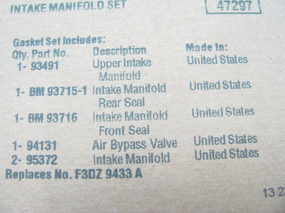 Fel-pro MS95372 Upper Lower Intake Manifold Gasket Set 1986-01 Ford 3.0L OHV V6